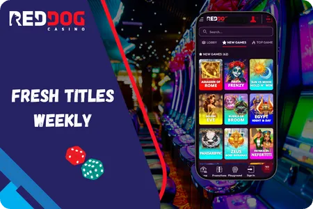 Red Dog Casino new games section with latest slot releases