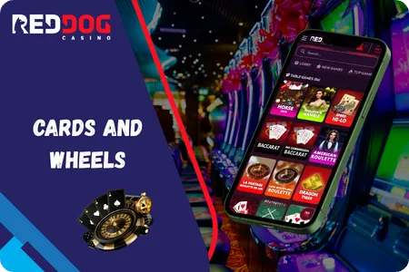 Red Dog Casino table games including roulette baccarat and poker